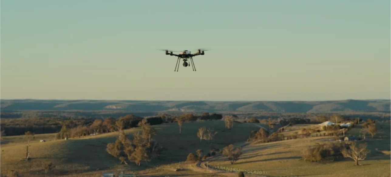 A drone in flight