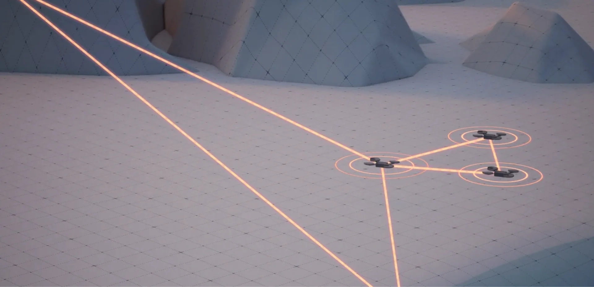 Autonomous aircraft connected by a mesh network