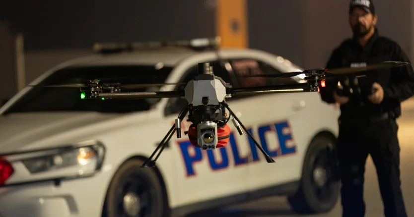 Law enforcement vehicle at an incident