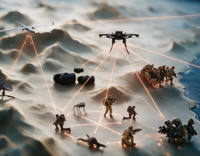One network that moves with the mission. mesh networking